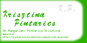 krisztina pintarics business card